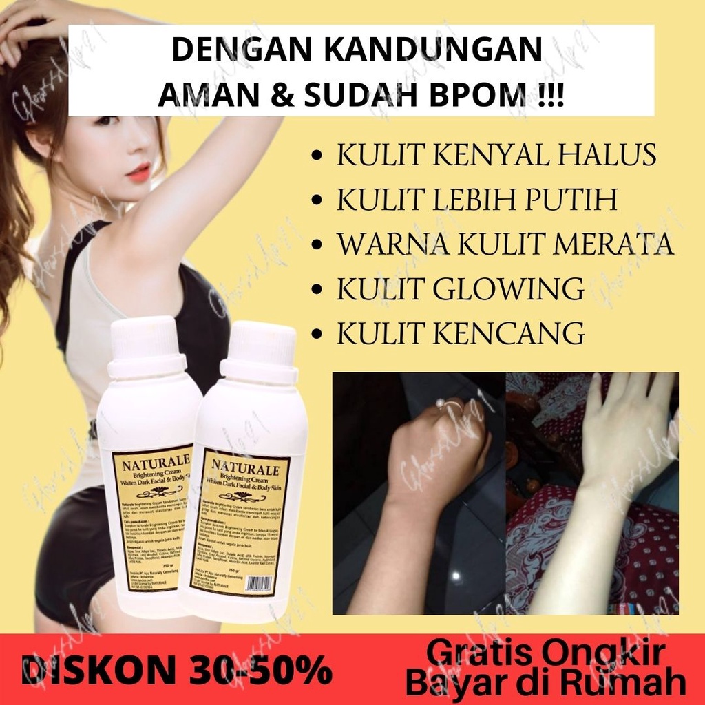 PEMUTIH BADAN PERMANEN NATURALE BLEACHING CREAM 250GR ORIGINAL BPOM BLEACHING BADAN BLICING PERAWATAN TUBUH