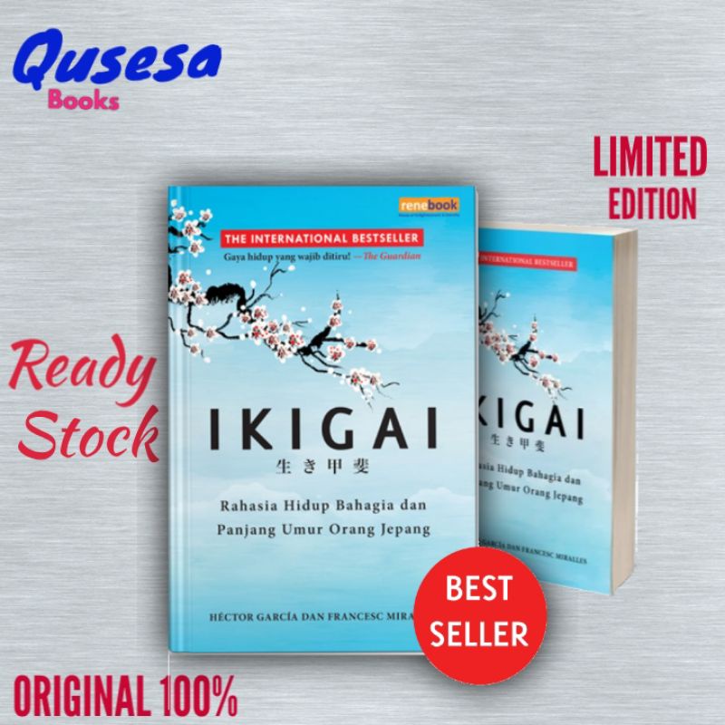 Best Seller Renebook-IKIGAI-HC-Rahasia hidup bahagia dan panjang umur orang jepang(original 100%)