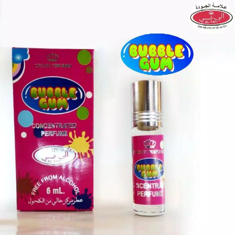 BUBBLE GUM Parfum Roll On 6ml Non Alkohol - minyak wangi bubble gum