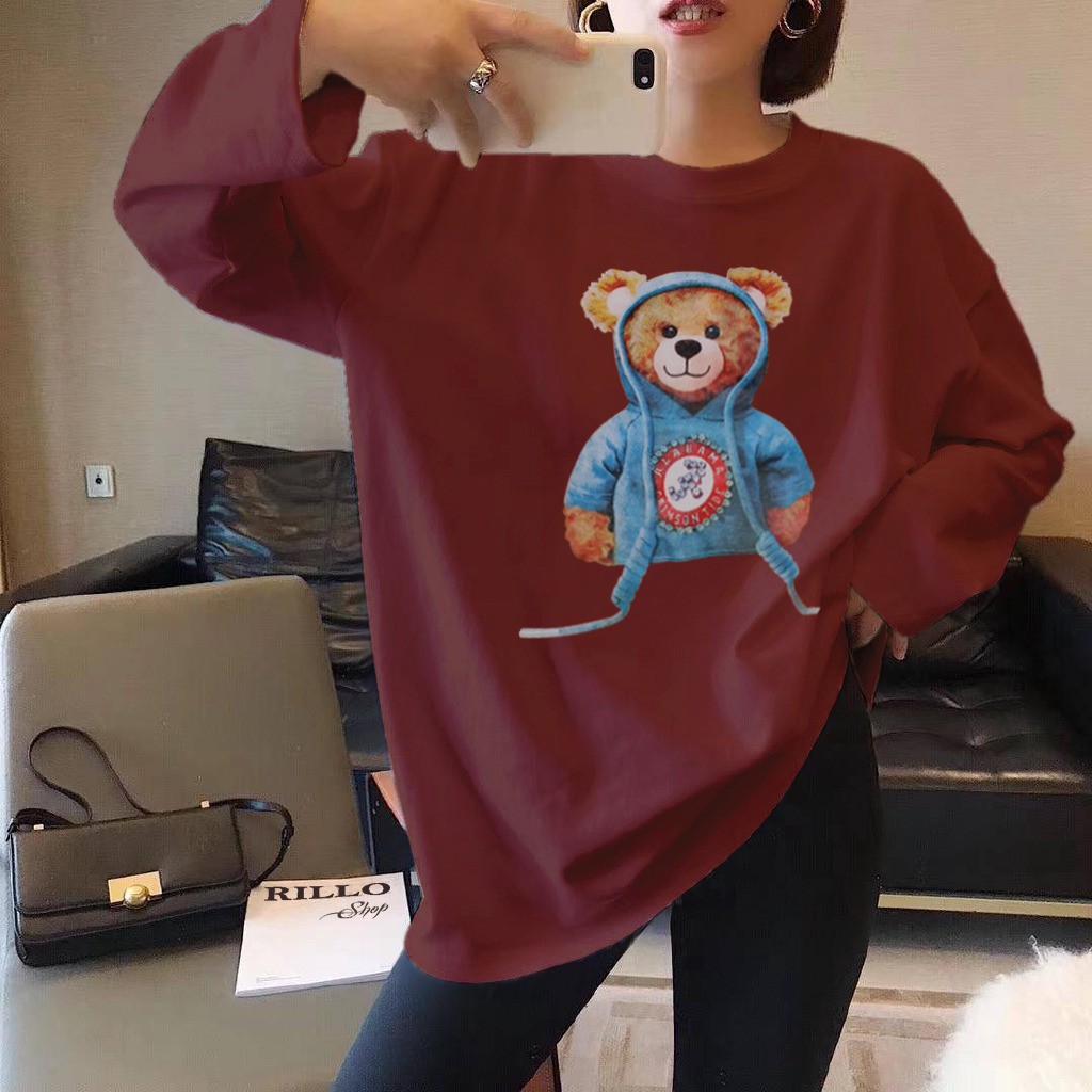 Oversize Longsleeve Bear Fit XL (LD 108 PJ 70)