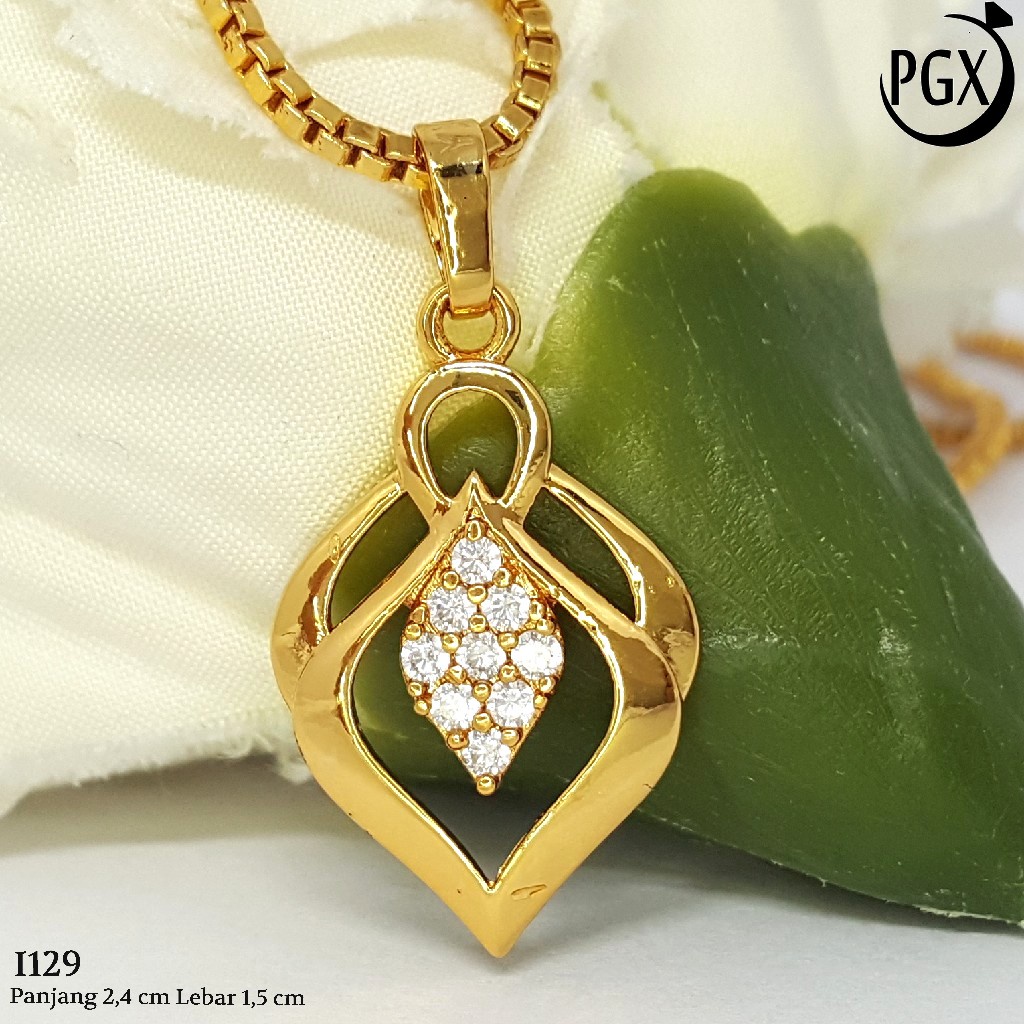 PGX Liontin Kalung Xuping Wanita Perhiasan Lapis Emas Aksesoris Fashion - I129