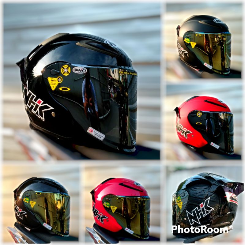 HELM NHK R6 PAKET GANTENG VENOM VISOR WITH SPOILER +STIKER-1
