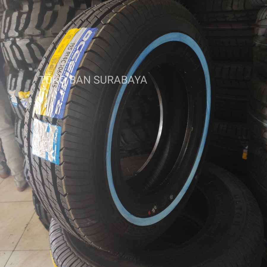 ban accelera 195r14 8pr 195/14 195 14 R14 8pr WLW ultra 3 white wall