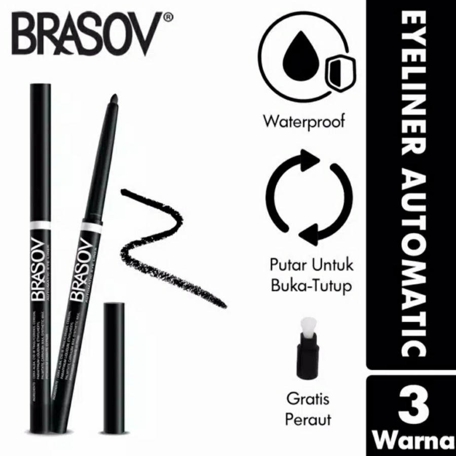 ★ BB ★ BRASOV Automatic Eye Liner Waterproof - Eyeliner Putar