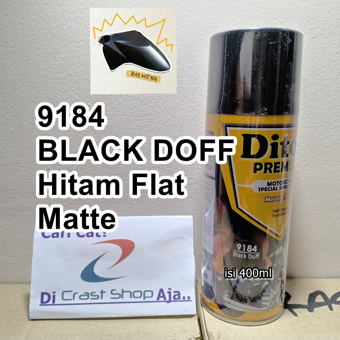 Cat Pilox Diton Premium 9184 Black Doff Hitam Flat Matte 400cc pylox motor mobil sepeda mesin velg