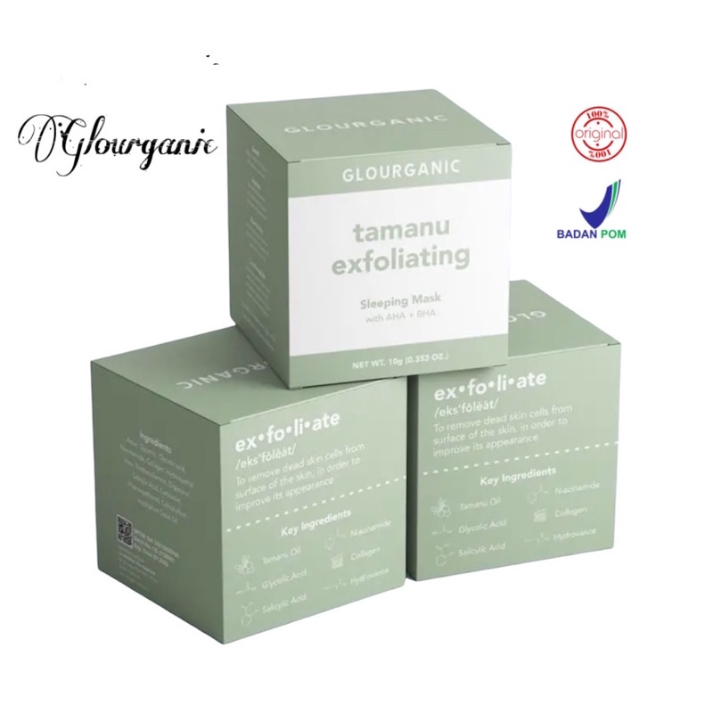 (READY STOCK ) GLOURGANIC TAMANU EXFOLIATING/ GLOURGANIC WATERMELON HYDRATING/ SLEEPING MASK GLOURGA