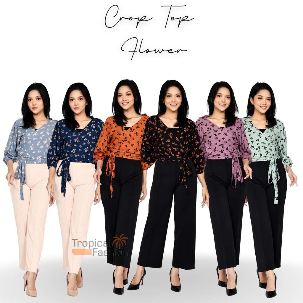 ATASAN WRAP TOP - CROP TOP LENGAN BALON - KIMONO IKAT CROP - BLAZER ADEM LENGAN BALON - KOREAN