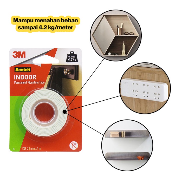 

Cantik Double Tape - 3M Scotch Mounting Tape 114-1A Diskon