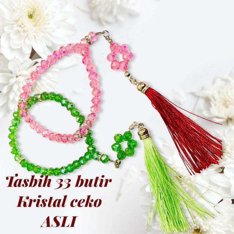 tasbih 33 butir kristal ceko asli