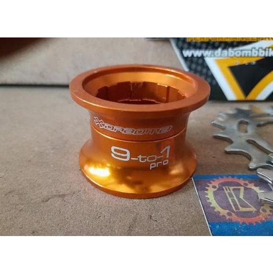 Da Bomb Single Speed Converter Orange cog 16T 18T - adaptor dabomb - Orange