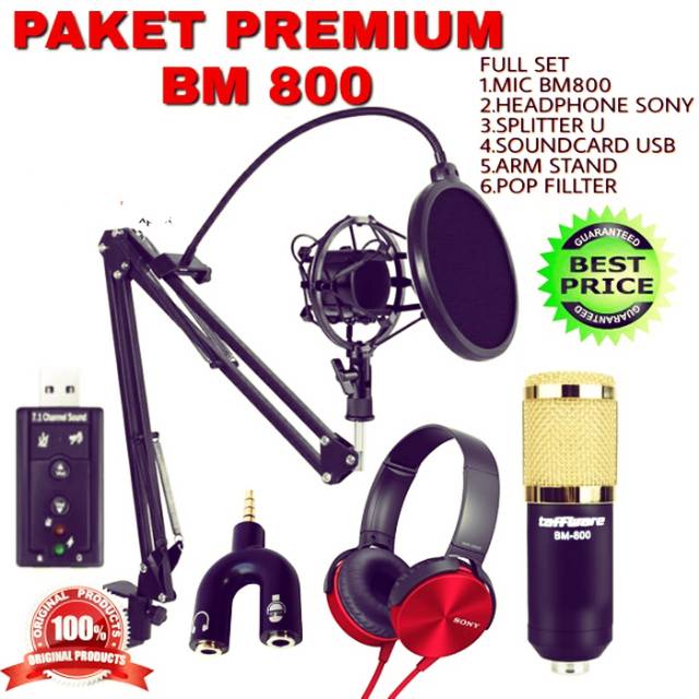 Mic condenser bm800 full set