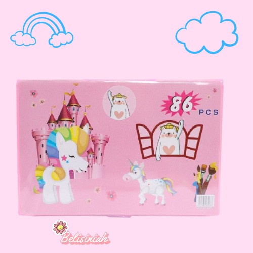 

Jual Crayon Set86Pcs Pensil Warna / Colouring Set Stationary Kado Anak Pink Hemat