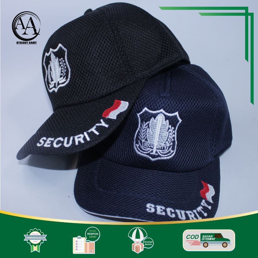 TOPI JARING BERBAGAI VARIASI TOPI SATPAM SECURITY HITAM BIRU MURAH BERKUALITAS