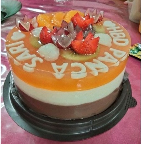 

puding tart buah diameter 14cm