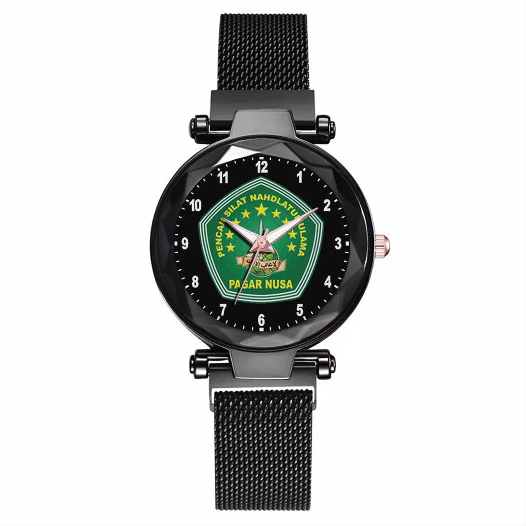 Jam Tangan Wanita Custom - PGNU PAGAR NUSA MOTIF 2 Free Box &amp; Batre Cadangan