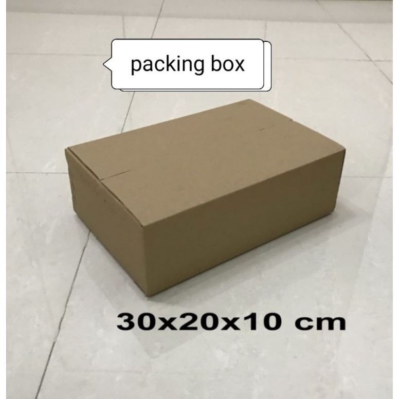 

karton/dus UK.30x20x10cm.single wall.luar polos dalem ada tulisan/gambar