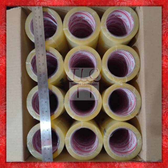 

Lakban Bening / Coklat 90 yard 1 Dus isi 72 Roll