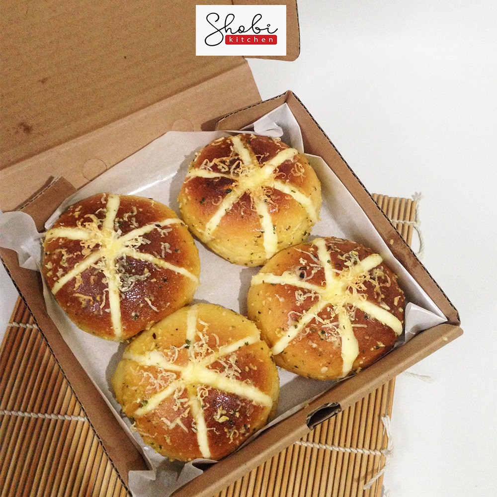 

Paket 4 pcs Korean Garlic Cheese Bread by Shobi Kitchen Halal Homemade Food