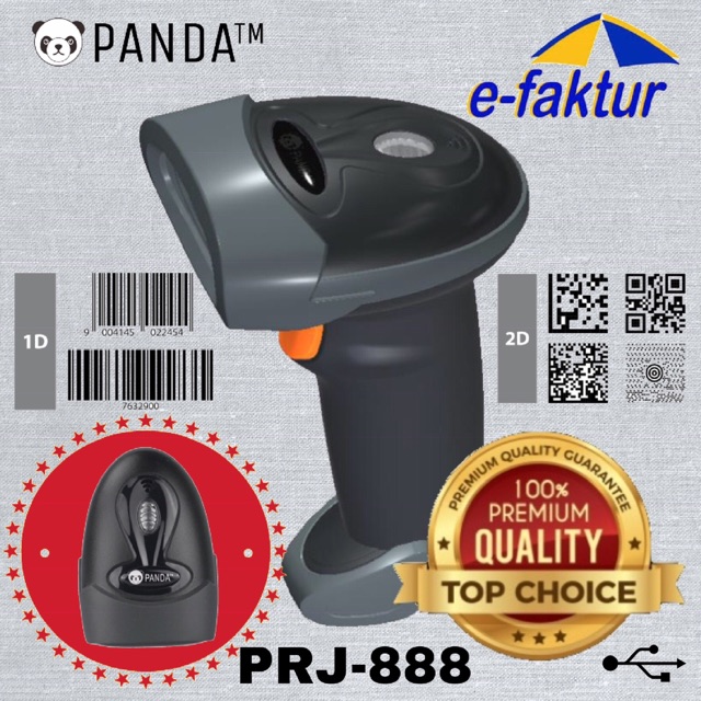 BARCODE SCANNER 2D/1D PANDA PRJ-888 (QR CODE-MAXICODE-DATA MATRIX-PDF417-AZTEC-E-FAKTUR-EFAKTUR)