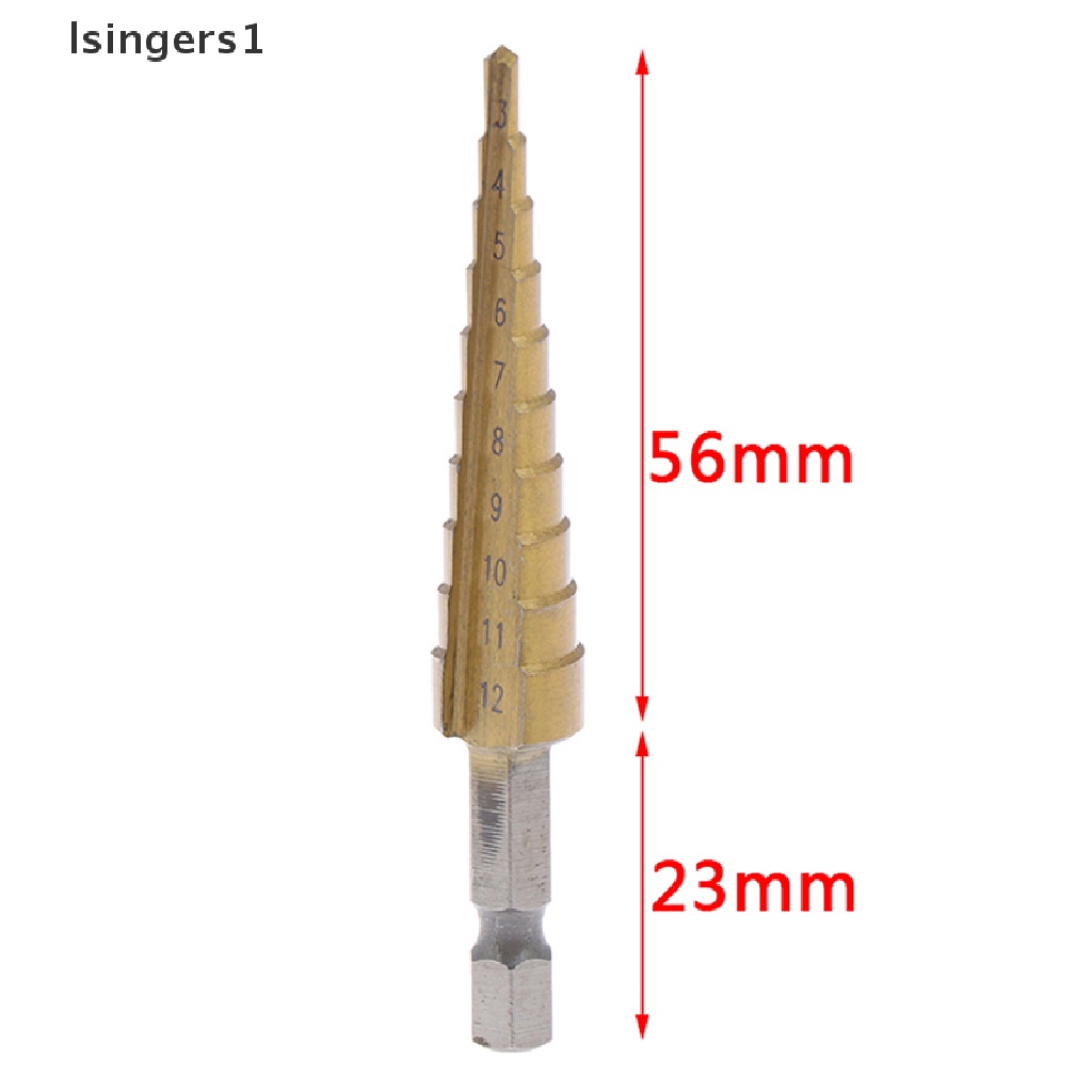 (lsingers1) Mata Bor Pagoda Hex 3-12mm Bahan Metal