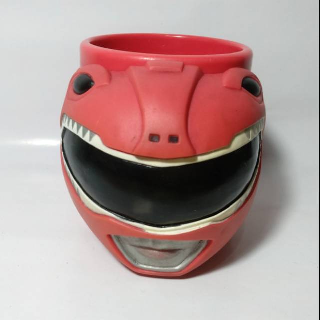 Mug Power Rangers Red Megacept Saban Merah Gelas Ranger Rare Toy Vintage Klasik Jadul Lawas Toys