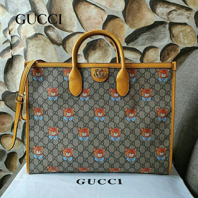 Gucci x Kai Teddy bear Tote bag AP889915 (Pls baca deskripsi lengkap)