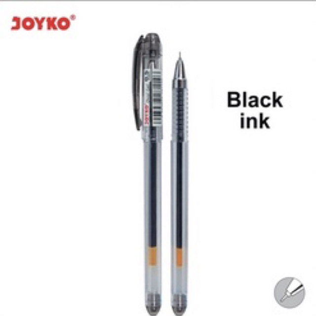 

( 1 pcs ) Gel Pen Pulpen Pena Joyko GP-189 Oval Gel 0.5 mm warna hitam ( Harga 1 pcs )