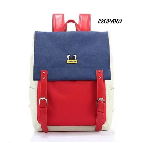 Ransel Korea Motif BEBEK Gesper Dua Kombinasi Warna