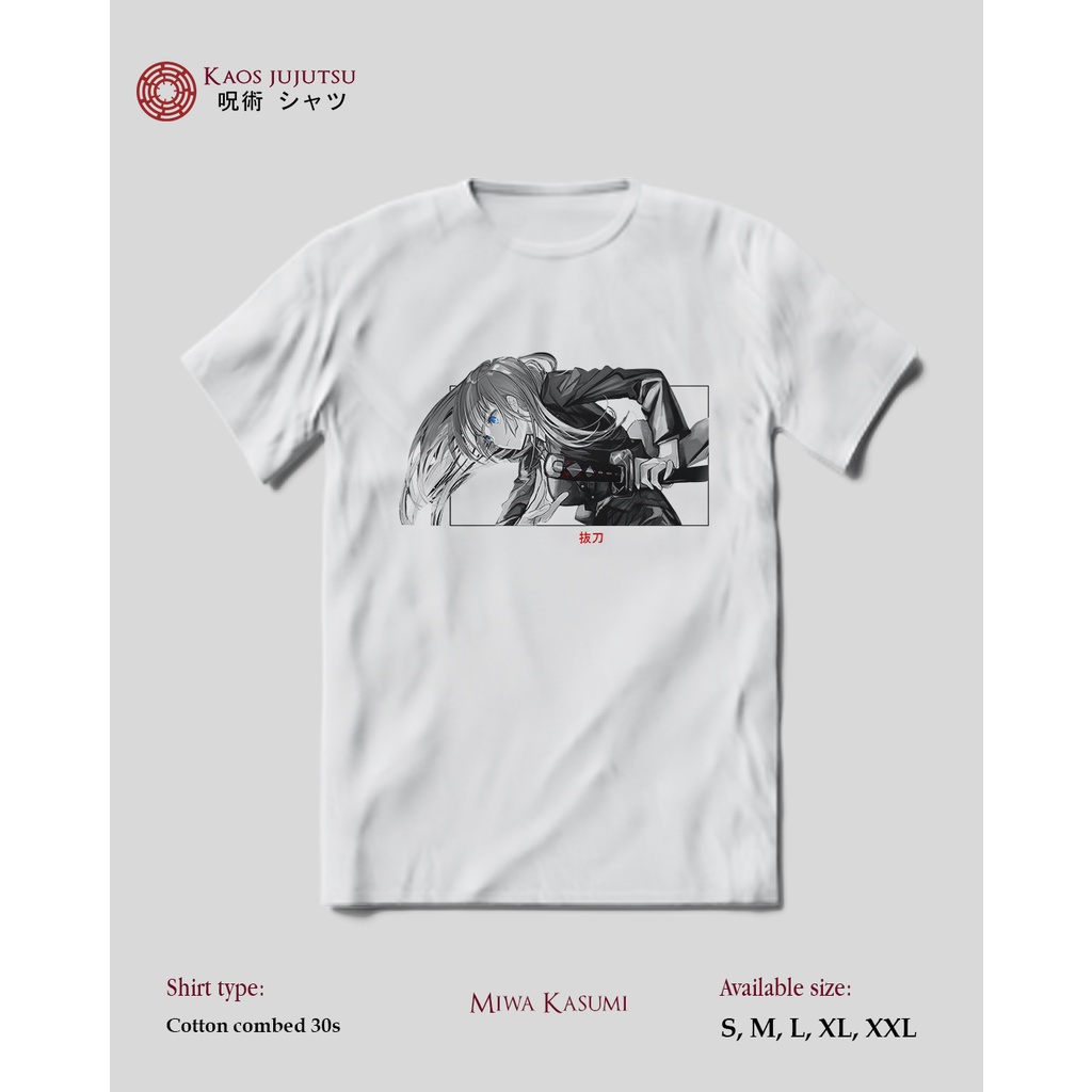 Kaos Jujutsu Kaisen Premium - Miwa Kasumi - Putih