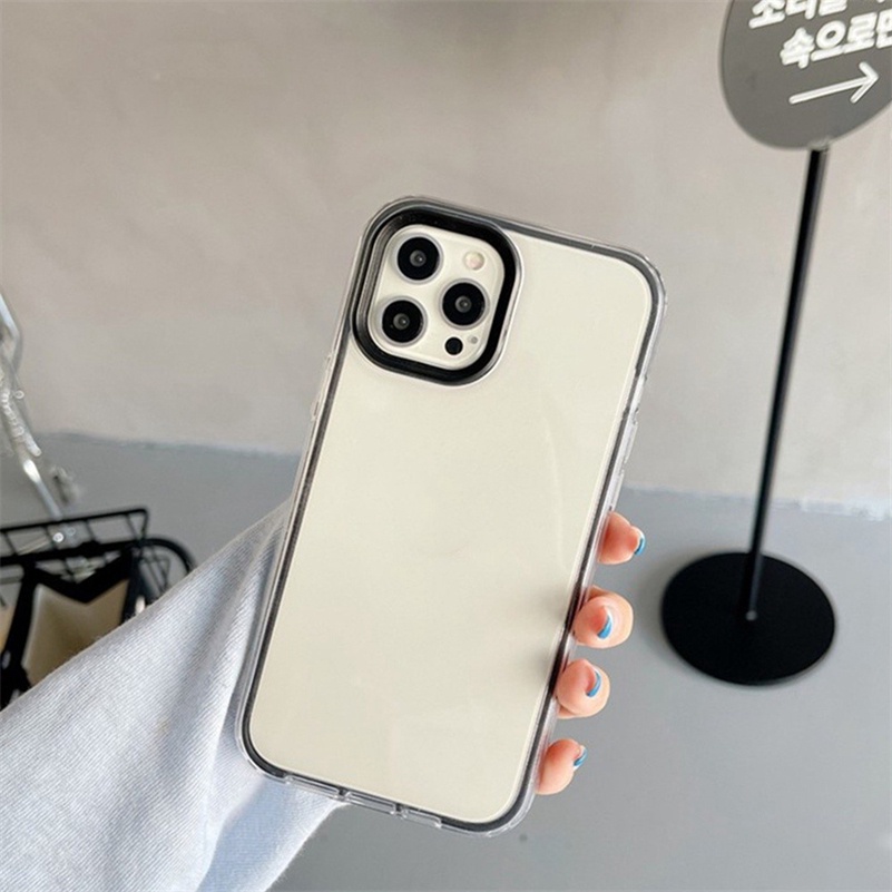 (Ready Stock) Casing Tpu Iphone 11 Pro Max 13 12 Pro Max X Xr Xs Se 2020 Max 7 8 7 6 6s + 12 13 Mini Aksen Lubang