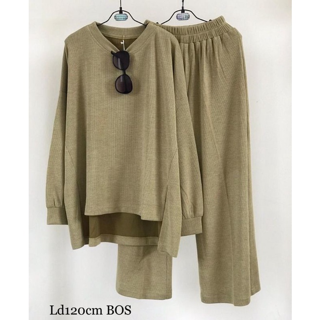 Setelan Bahan kaos rajut import ld  120