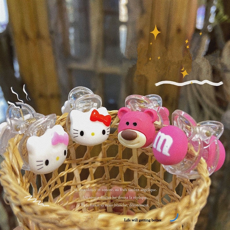 Magic789 Lovely Kids Cartoon Bear Rabbit Kitty Hair Bang Claw Clips for Girls Hair Barrettes Styling Tools