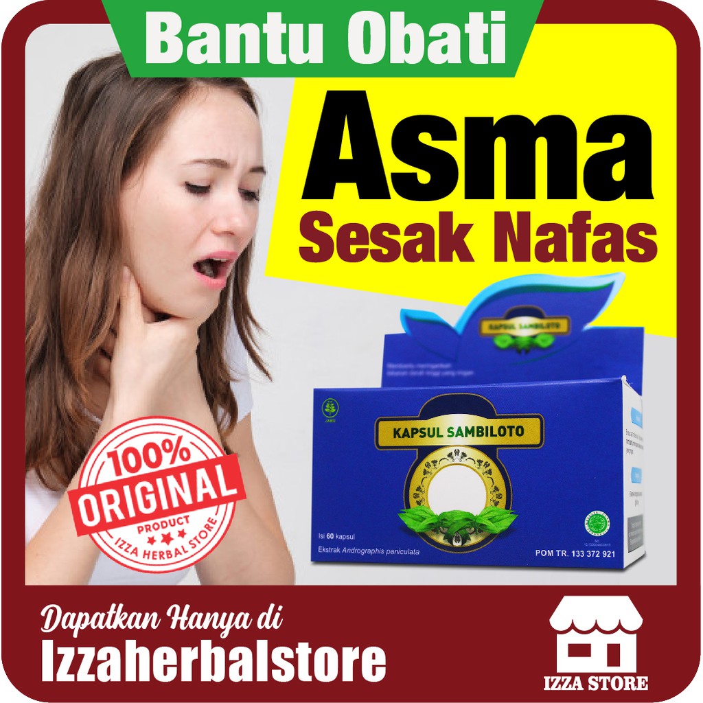 OBAT ASMA HERBAL Kapsul Sambiloto Ampuh Menyembuhkan Asma Sesak Nafas Obat Paru Paru AMPUH 100%