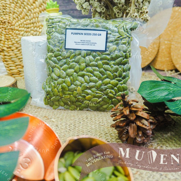 

Q12 Pumpkin Seeds 250 Gr / Biji Labu Kupas / Kuaci Kwaci Seed Dw51qs