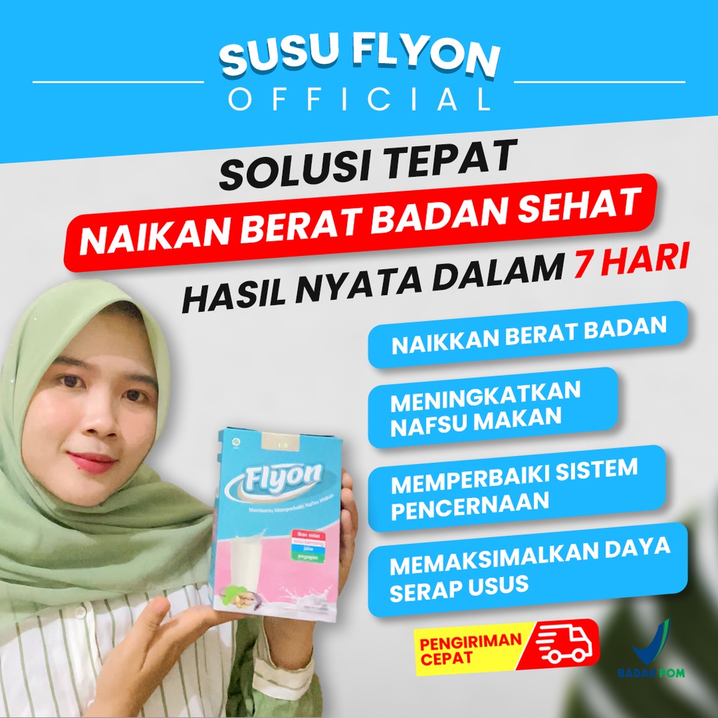 Susu Flyon COKLAT Susu Penggemuk Badan Dan Penambah Nafsu Makan Original Vitamin Penggemuk Badan Herbal-5