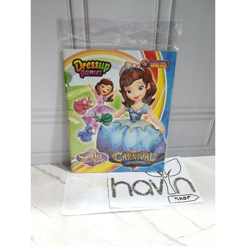 bongkar pasang kertas/mainan baju bajuan/Dress up-SOFIA