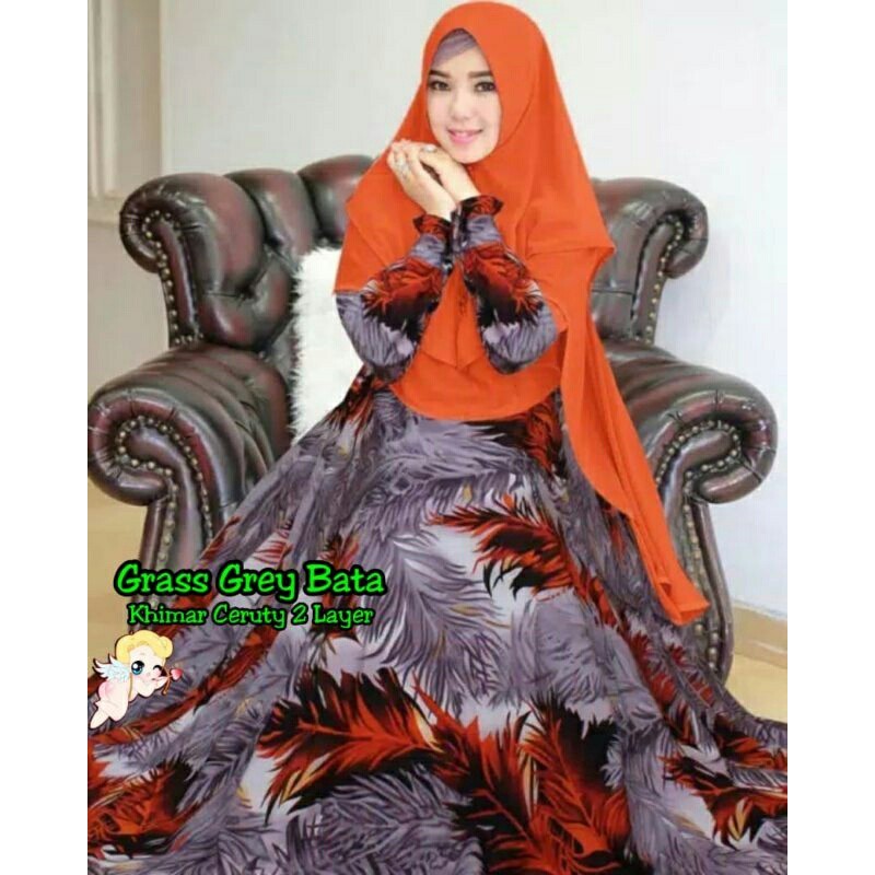 Syari Grass Grey Combi 5Warna