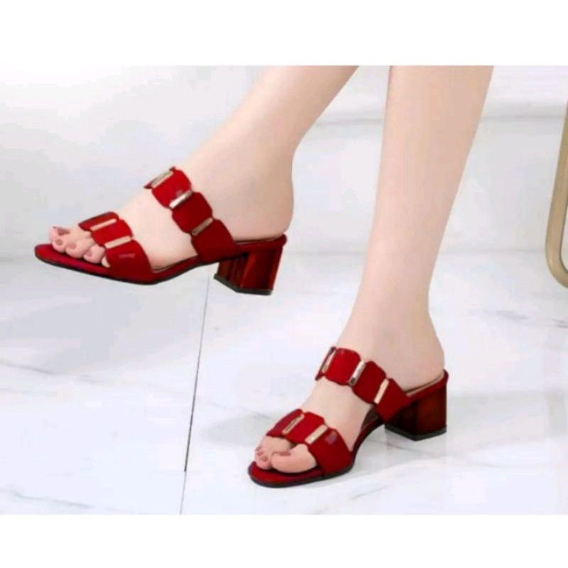 SANDAL WANITA HEELS FLAT EMAS