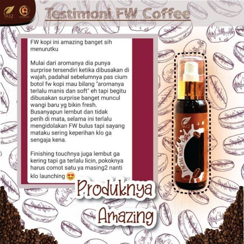 PENGHILANG FLEK HITAM PALING AMPUH ! FACIAL WASH COFFEE SR12 BPOM ORIGINAL / SABUN CAIR KOPI / MEMBERSIHKAN KOTORAN DI WAJAH