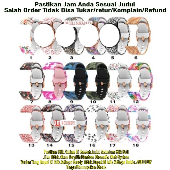 Tali Jam Tangan Strap Realme Watch (Yang Kotak, Tanpa S) - Motif Cantik