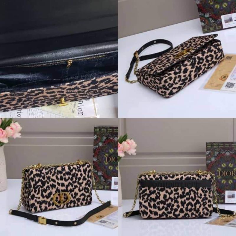 NEW ITEM d*r caro leopard tas leopard macan free box