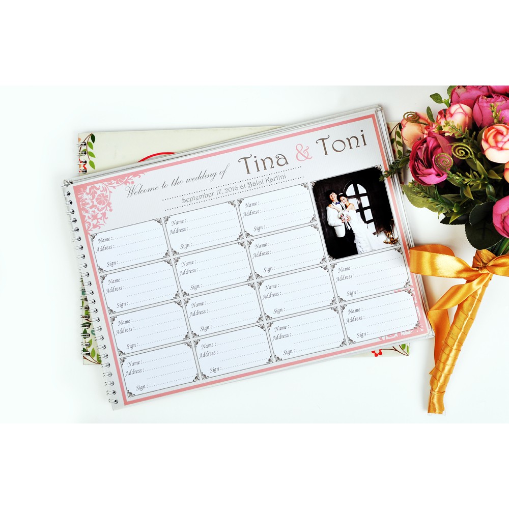 Wedding Guest Book ukuran A4