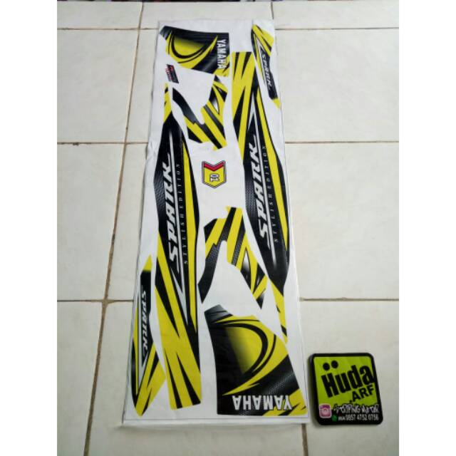 striping/lis/sticker varisasi jupiter z 2005-2009 "SPARK" kuning-merah-hijau-biru-hitam