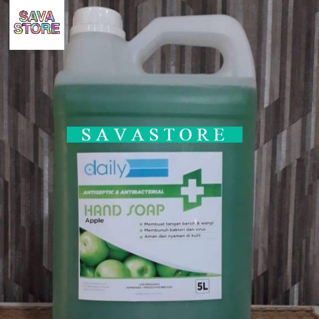 SABUN CUCI TANGAN CAIR REFILL DAILY HAND SOAP KEMASAN 5 LITER SIAP PAKAI - ECER GROSIR