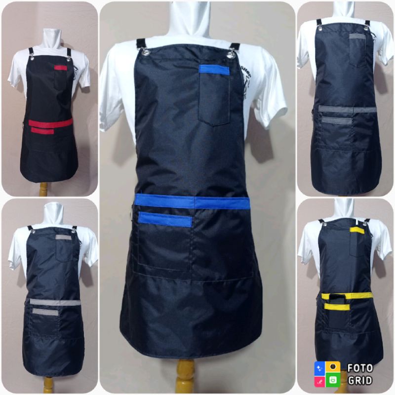 APRON BARISTA/BARBERSHOP/CAFFEE/KOKI/RESTO/CELEMEK ANTI AIR