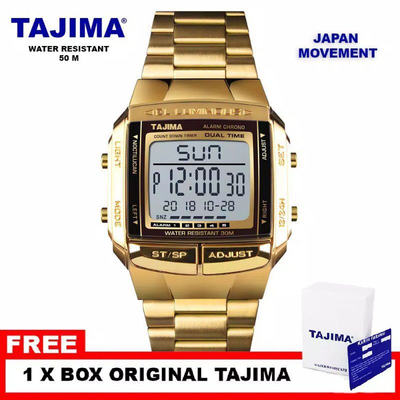 jam tangan Tajima  TS 9279 rantai digital  original tahan lama