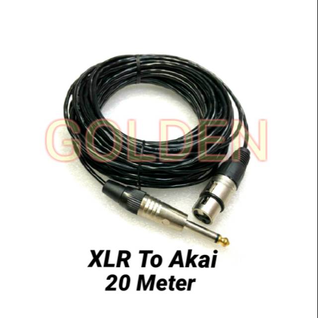Kabel Mic Canare XLR To Akai - 20 Meter Uk Kecil