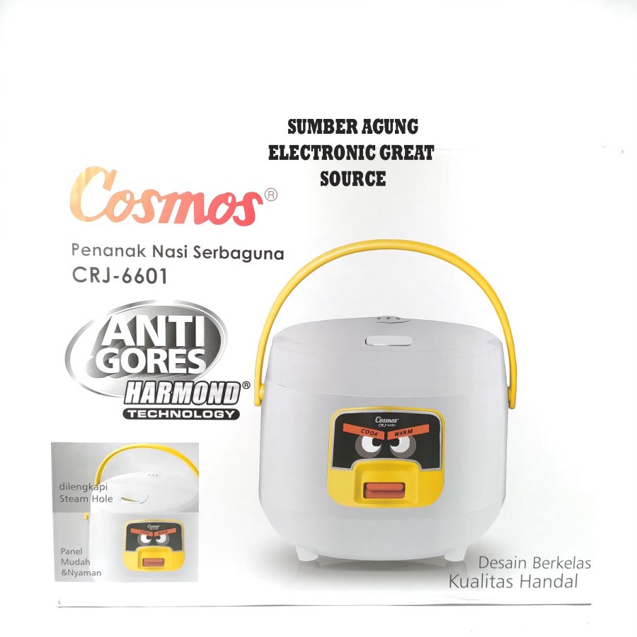 Cosmos CRJ6601 Magic Com Kecil Mini 0.8Liter Anti Gores Harmond 1 2 Or