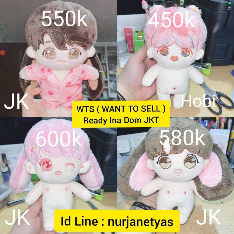 Boneka Baby Doll JK Jungkook Euphoria dan Hobi Jhope BTS 20 cm Official