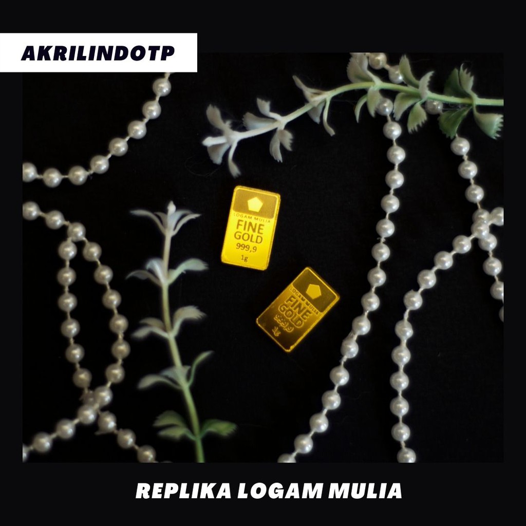 Replika Logam Mulia 1 Gram untuk Mahar Bahan Akrilik Emas